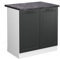 Vicco Spülenunterschrank R-Line, Anthrazit Landhaus/Weiß, 80 cm, AP Anthrazit