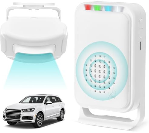 Wireless Shed Alarm System Kit, IP64 Motion Sensor Alarm System, Double Detection, Low False Positives, Transmission Range 200-350m, for Yards Garages Driveway Sensing Visitors Villa garage