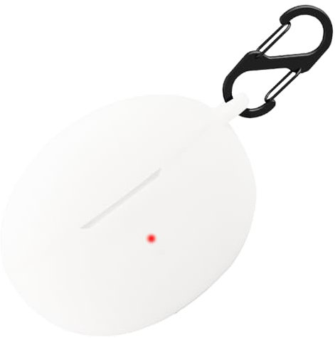 Funda de silicona para Huawei Freebuds 4i, carcasa resistente a los golpes y funda protectora para Huawei Freebuds 4i con llavero (blanco)