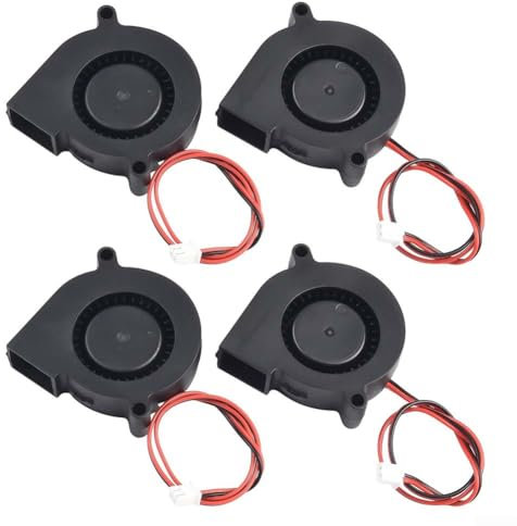Quiet 5015 Blower Fan, DC5V, Centrifugal Cooling, Turbo Brushless, 4PCS