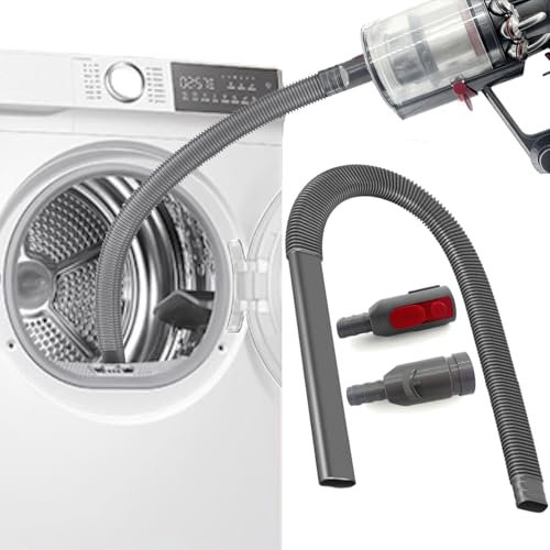 Upgraded Dryer Vent Cleaner Kit Compatible with Dryer Lint Vacuum Attachment for Dyson V7 V8 V10 V6 V11 V12 V15 Cordless Vacuum Cleaner Removes Deep Lint