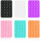 6 Pack Silicone Suction Phone Case Mount Pad Back of Sticky Grip Non Slip Double Sided Suction Smartphone Case Suckers Cups Holder for Wall Shower Mirror Car Selfies TikTok Videos