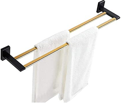 ZCCZJS Porte-Serviettes de Salle de Bain Support étagères Double Porte-Serviettes 50Cm/60Cm Cintre Mural Porte-Serviettes Style Contemporain Tour cintre/60Cm