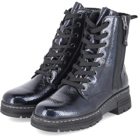 Rieker 73821-14 Schnürstiefel Synthetik Damen in blau