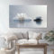 Tableau sur Toile Sans cadre Spa Simple Lotus 100 x 50 cm Décoration Murale Art Décoratif Muraux Peinture Imprimée en HD Salon Chambre Bureau, Blanc