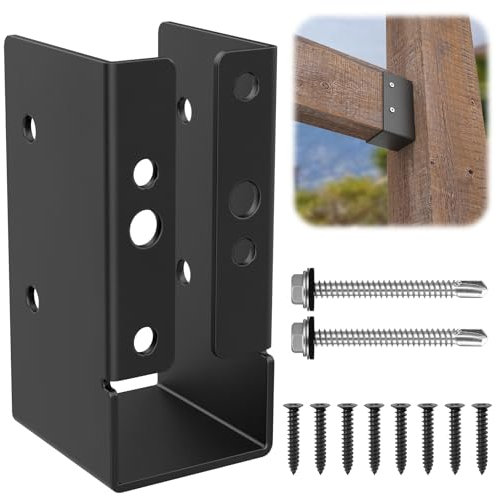 2x4 Concealed Joist Hanger-8Pcs,Outdoor Concealed-Flange Hanger,Concealed Mount Joist Hangers,for 2x4 Wood Rail,Beam Swing,Handrail,Fence