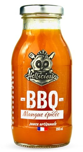Sauce BBQ Mangue Épicée Hellicious – L’intensité fruitée qui enflamme vos grillades