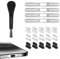 RHQFDM Kit de Tapa Antipolvo Tipo-C,15Pcs Guardapolvo USB para Teléfono Móvil,4Pcs Cubierta Antipolvo para Altavoz de Teléfono Móvil,Compatible con iPhone15/16,Samsung Galaxy,Google Pixel(Plateado)