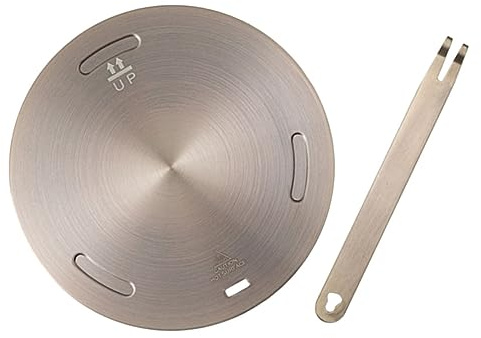 Toyvian Induktionskochfeldadapter aus Edelstahl und Aluminiumlegierung Kleine Größe Einfache Bedienung Induktionsplatten Wärmeverteiler für Gasherd und Küchenutensilien
