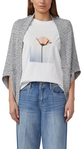 s.Oliver Leichter Strick-Poncho aus Baumwollmix in O-Shape