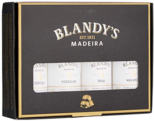 Blandy's 5 Year Old Madeira Wine Mini Collection Gift Pack, 5 cl, Case of 4