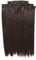 Prettyland 7-teilg SET Statik-frei Clip-In 50cm glatt lang-Haar strähnen Haarteil Haarverlängerung Schwarz-braun BK04