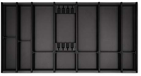 Besteckeinsatz Cuisio anthrazit für 1000 mm Korpusbreite Tiefe 473 mm mit Messerblock für Legrabox von Sotech