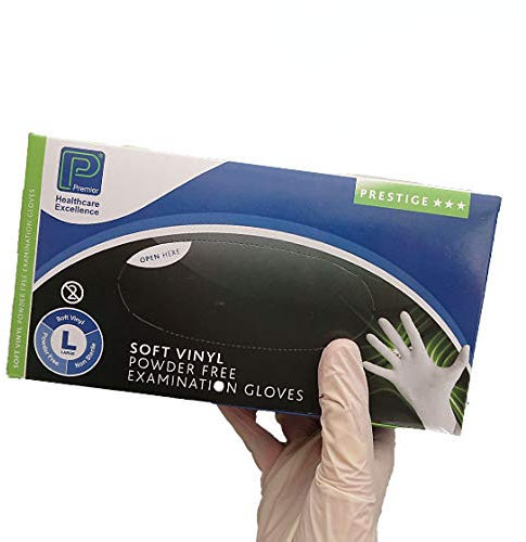 Vinyl Disposable Gloves - Powder free Large 100 per Box