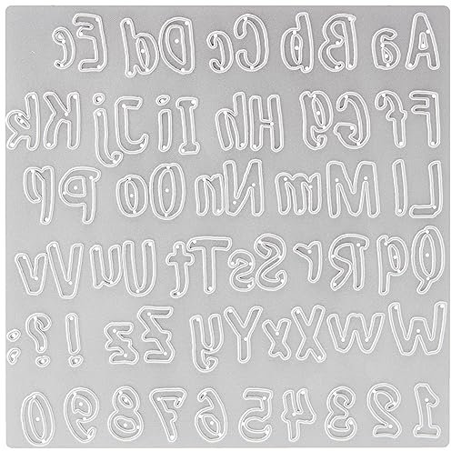 Sizzix 664491 THINLITS Alpha Cutting Dies, Papier, Bold Brush Alphabet, Einheitsgröße