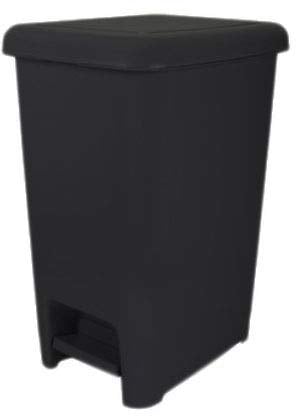 Muddy Hands Plastic Foot Pedal Bin Bathroom Kitchen Rubbish Recycling Waste Dustbin (Anthracite, 60 Litre)