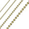 Paula & Fritz® Edelstahl Hals-Kette Damen Gold 410-mm Lang 2-mm Breit ca 6-Gramm Herren-Kette Hals-Schmuck Kugelkette Frauen-Ketten Männer-Ketten