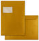150x große XXL Briefumschläge DIN C4 in Gold Metallic - 22,9 x 32,4 cm - Haftklebung mit Fenster - Versandtasche für DIN A4 geeignet