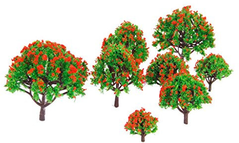 N-K 10 stücke Miniatur Bäume Modell Bodendecker Pflanzen Waldherstellung Zubehör Multi Skala Zug Eisenbahn Eisenbahn Landschaft Diorama oder Layout Robust und Praktisch Nettes Design