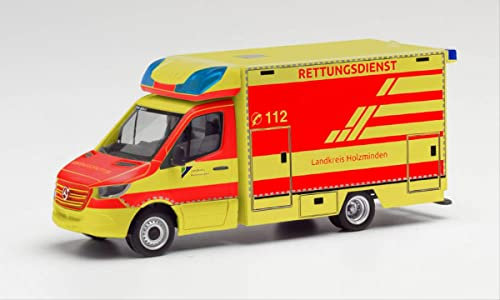 herpa Mercedes-Benz Sprinter ‘18 Fahrtec RTW „Landkreis Holzminden“ Mehrfarbig