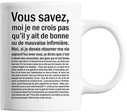 Mug Femme Infirmière Bonne ou mauvaise | Tasse Blanche métier humour imprimé en France