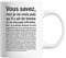 Mug Femme Infirmière Bonne ou mauvaise | Tasse Blanche métier humour imprimé en France