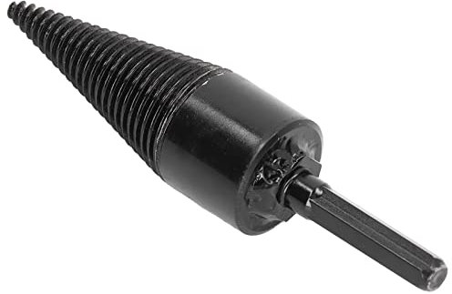 Wood Splitter Tool,Hex Shank Firewood Drill Bit Non Slip Slot Incisive Head Black for Log(42mm / 1 7in)