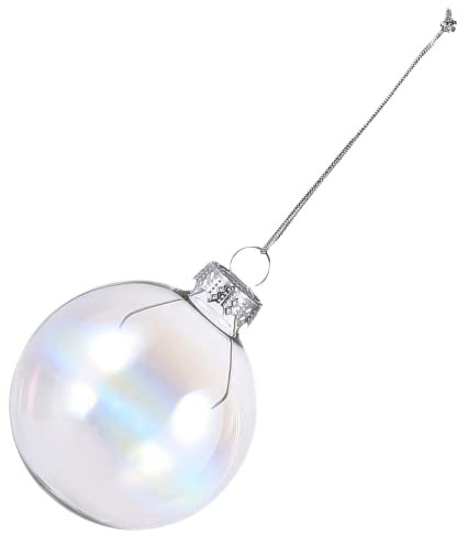 5 Stück 10 cm Weihnachtskugeln Acryl klar befüllbar DIY Handwerk Kugel Ornament Weihnachtsbaum Dekoration Transparente Kugeln für Neujahr, Hochzeit, Heimdekoration, Geschenkdekoration