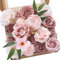 Serwalin Fleurs artificielles rose poudré pour bouquets de mariage, centres de table, arrangements de gâteaux, fêtes, fêtes prénatales, décorations d'intérieur et d'extérieur