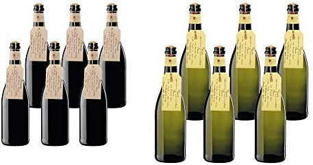 FIOCCO DI VITE Bonarda Dell'Oltrepo Doc Fiocco Di Vite Vino Frizzante, Di Colore Rosso Intenso - 6 Bottiglie - 6x75cl & Piemonte Doc Bianco Fiocco Di Vite Vino Frizzante - 6 Bottiglie - 6 x 75cl