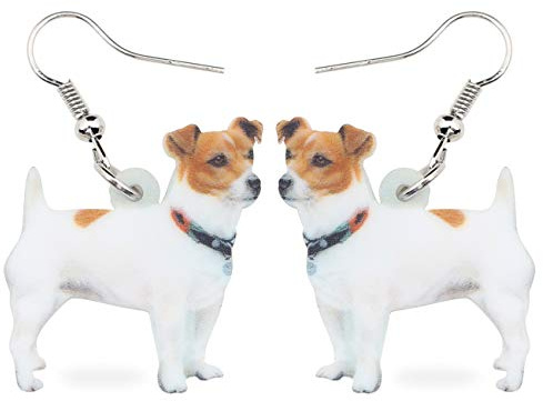 NEWEI Cute Acryl Jack Russell Ohrringe Hängend Ornamente für Frauen Mädchen Hund Mama Geschenke