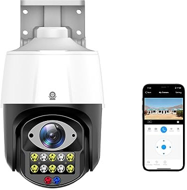 SECUEYE 4MP POE Camera Pan/Tilt/Zoom Human Detection Color Night Automatic Tracking 24/7 Recording Waterproof IP66 Outdoor Security