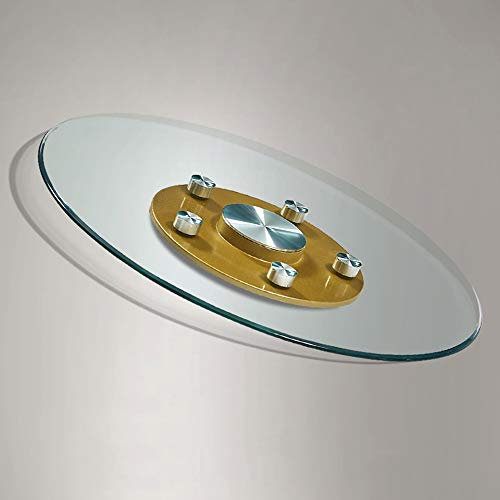 CENAP 60 cm Drehteller, runde Drehplatte, Servierplatte aus gehärtetem Glas, Esstisch, drehbares Tablett, Tischplatte, Drehplatte für Tischdekoration