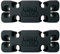 CordBrick Beschwerter Kabelhalter für Nachttisch – Handy-Ladekabel-Management für Reisen, Handy-Zubehör, Strumpffüller für Erwachsene – Mehrzweck-Geschenk für Zuhause, Büro, Silikon, Schwarz, 2 Stück