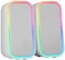 Mars Gaming MS-OM, Gaming Speakers 20W, RGB Dynamic Lighting, Bluetooth 5.3 + AUX-IN Speakers, Volume Control Box, Customised DSP Chipset, Universal Compatibility, White