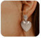 Myrnaist Ohrringe für Damen Mädchen Herz Ohrringe Hypoallergen Doppel Herz Dangle Ohrringe Vergoldet Damen Modeschmuck Geschenke für Tochter Mama (Silver)