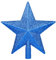 Suloli Christmas Tree Topper - Blue Star for Xmas Tree