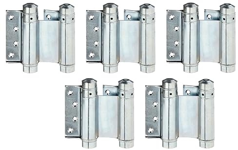 Alberts 852535 Pendeltürband | galvanisch blau verzinkt | Höhe 76 mm | 5er Set