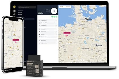 FLOTTR Fahrtenbuch mit GPS-Ortung, OBD2-Stecker, automatische Aufzeichnung, steuerkonform