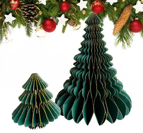 Decorazioni per l'albero di Natale in carta natalizia, albero di Natale in carta pieghevole da scrivania | Modello di carta per albero di Natale - Albero di Natale Decorazioni natalizie per layout di