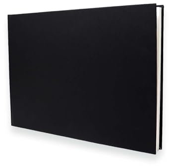 Artway Studio - Casebound A3 Skizzenbuch - Landschaft - 80 Seiten/40 Seiten 170 g/m² Papier - Schwarzes Skizzenbuch