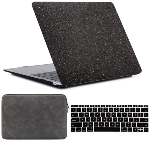 FFBOFFC Hülle Kompatibel mit MacBook Pro 13 Zoll 2012 2011 2010 2009 2008 Alte Version Modell A1278 mit CD-ROM, Plastik Hartschale Schutzhülle Case & Tasche & Tastaturabdeckung, Brillantes Schwarz