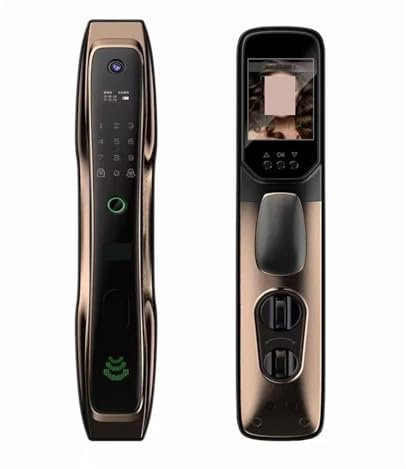 QUEAWOQ Face Recognition Smart Door Lock, Smart Fingerprint Door Lock, Smart Door Lock Camera Octopus feet