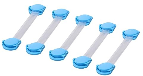 Kindersicherungen für Schrank und Schublade, 10 Stück Blau Pvc | Babyschutzschloss, für Kleiderschrank und Schranktür, für Zuhause, Praktische Packung