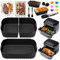 Accessori Friggitrice ad Aria per Philips Airfryer Serie 1000 7.1L, Riutilizzabile Customised Stampi Teglie & Griglia, per Philips Friggitrice ad Aria con Singolo/Doppio Cestello Flexi 7.1L(NA154/00)