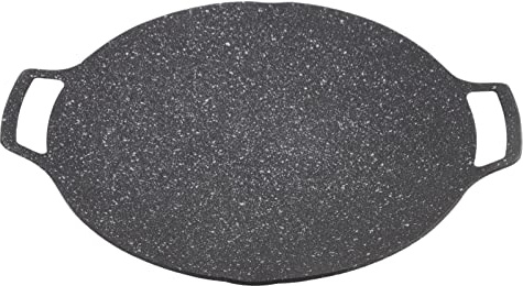 OVAQUIXI Korean BBQ Non Stick Round Frying Pan for Stove Hob