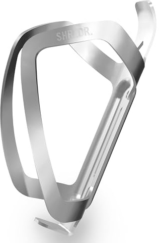 SHREDR. - The Bottler | Fahrrad Flaschenhalter Aluminium | Leichter & Stabiler Getränkehalter für MTB, Rennrad & E-Bike – Universal Fahrrad Flaschenhalterung aus Aluminium (Silber)