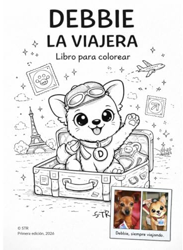 Debbie la viajera: Un libro para colorear infantil y descubrir el mundo