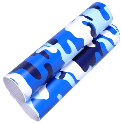 Tarnfolie für Autos PVC Fahrzeugfolierung im Camouflage Design Blau | Wetterfest, UV Beständig und Lackschonend, für Pkw, Lkw, Motorrad, Dekoration