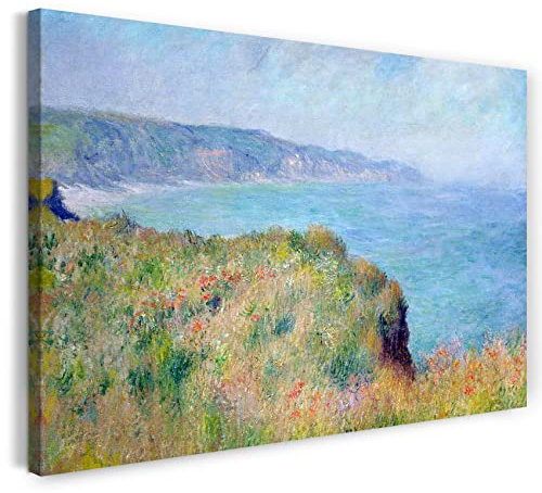 Printed Paintings Leinwand (100x70cm): Claude Monet - Klippe bei Pourville